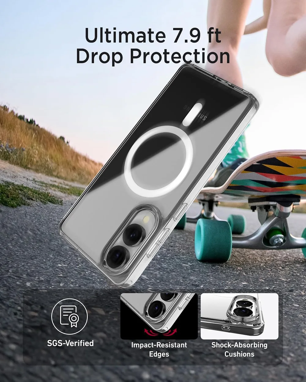 Magnetic Magsafe Case For Samsung Galaxy S25 Edge S24 S23 S21 FE S22 Ultra Plus Hybrid Shockproof Hard Cover S25Edge 25Plus S 25
