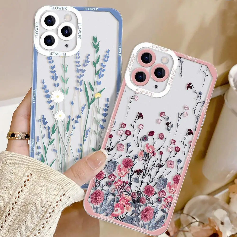 Anime Scenery Flower Pattern Case for Motorola Moto G53 G22 G32 G52 G30 Edge 40 Pro G71 G72 G73 G60S G9 Plus Clear Soft Cover