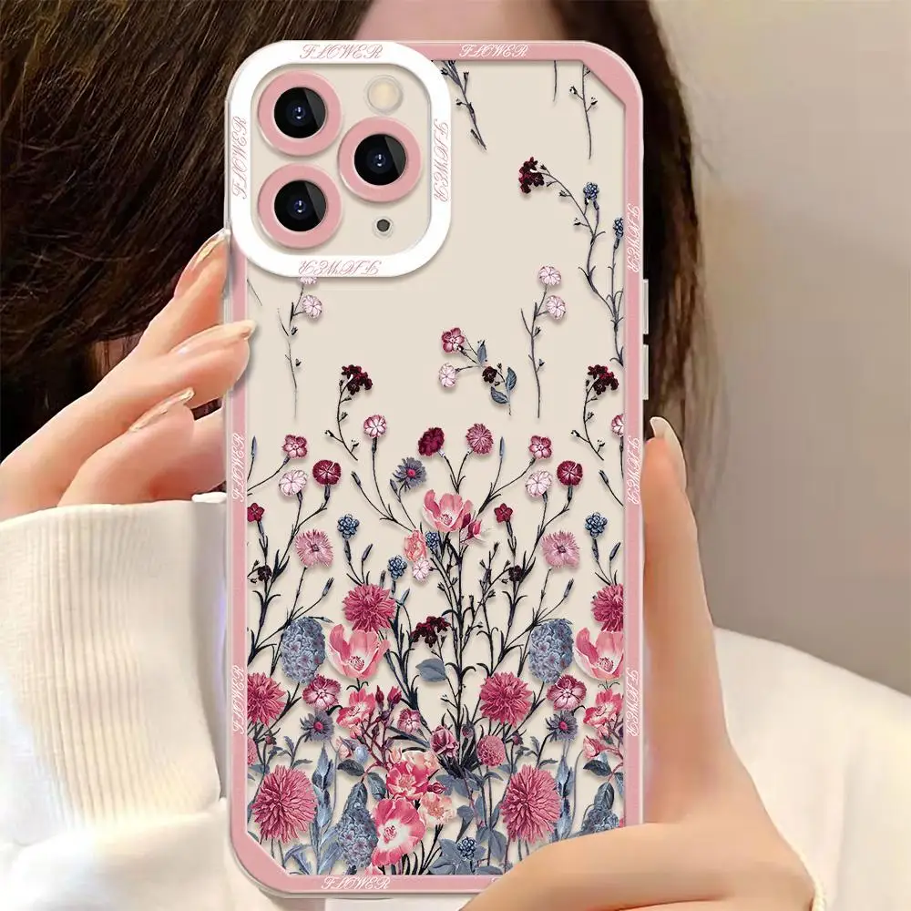 Anime Scenery Flower Pattern Case for Motorola Moto G53 G22 G32 G52 G30 Edge 40 Pro G71 G72 G73 G60S G9 Plus Clear Soft Cover