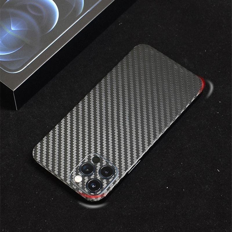 3D Carbon Fiber Skins Film Wrap Phone Back Sticker For iPhone 13 Pro Max 12 Mini SE 2020 11 Pro Max XS MAX XR X 8 7 6S Plus Skin