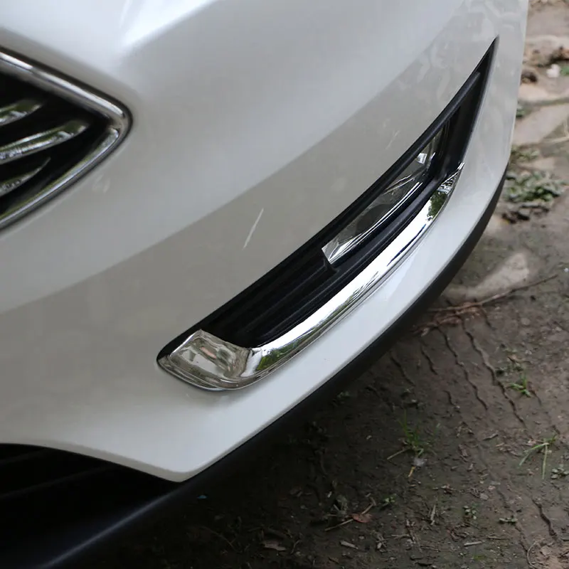 Car Fog Lights Trim Sticker Accessories for Ford Focus 3 MK3 2016 2017 2018 2Pcs/Set ABS Chrome Front Fog Lamps Cover Trim