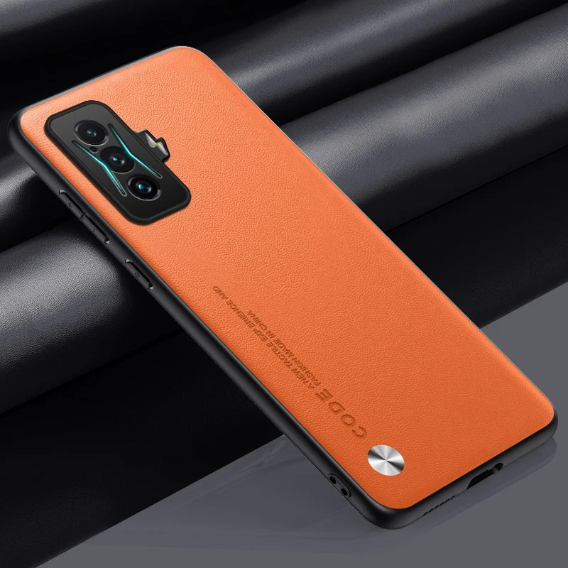 Luxury PU Leather Case For Xiaomi Poco F4 GT Matte Cover Silicone Full Camera Protection Phone Case For Redmi K50 Gaming Coque