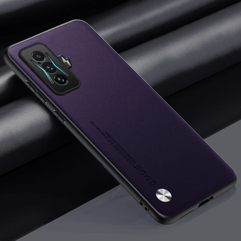 Luxury PU Leather Case For Xiaomi Poco F4 GT Matte Cover Silicone Full Camera Protection Phone Case For Redmi K50 Gaming Coque