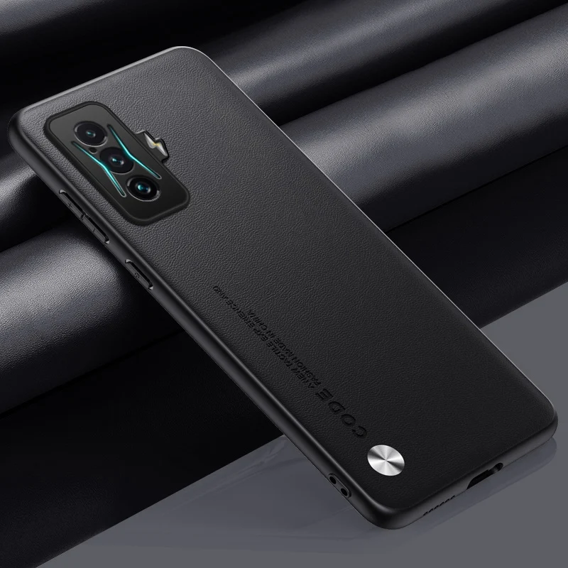 Luxury PU Leather Case For Xiaomi Poco F4 GT Matte Cover Silicone Full Camera Protection Phone Case For Redmi K50 Gaming Coque