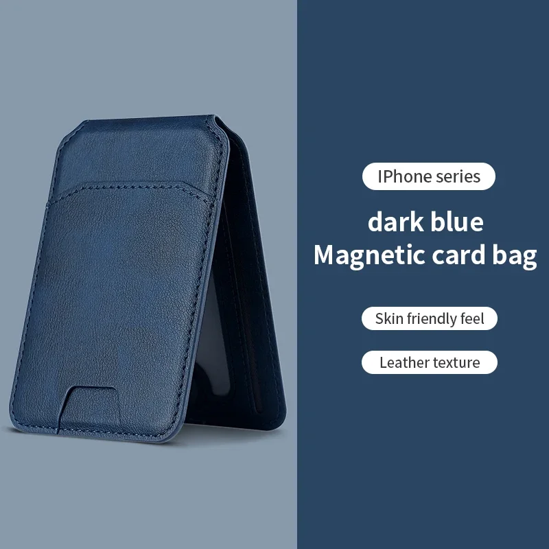 Magsafe Magnetic Leather Wallet Holder Case For iPhone 16 15 14 13 12 Pro Max Mobile Phone Holder Card Bag Covers Accessories