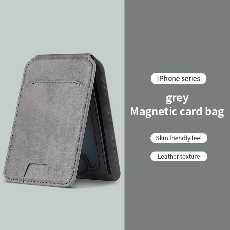 Magsafe Magnetic Leather Wallet Holder Case For iPhone 16 15 14 13 12 Pro Max Mobile Phone Holder Card Bag Covers Accessories