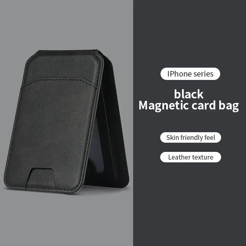 Magsafe Magnetic Leather Wallet Holder Case For iPhone 16 15 14 13 12 Pro Max Mobile Phone Holder Card Bag Covers Accessories