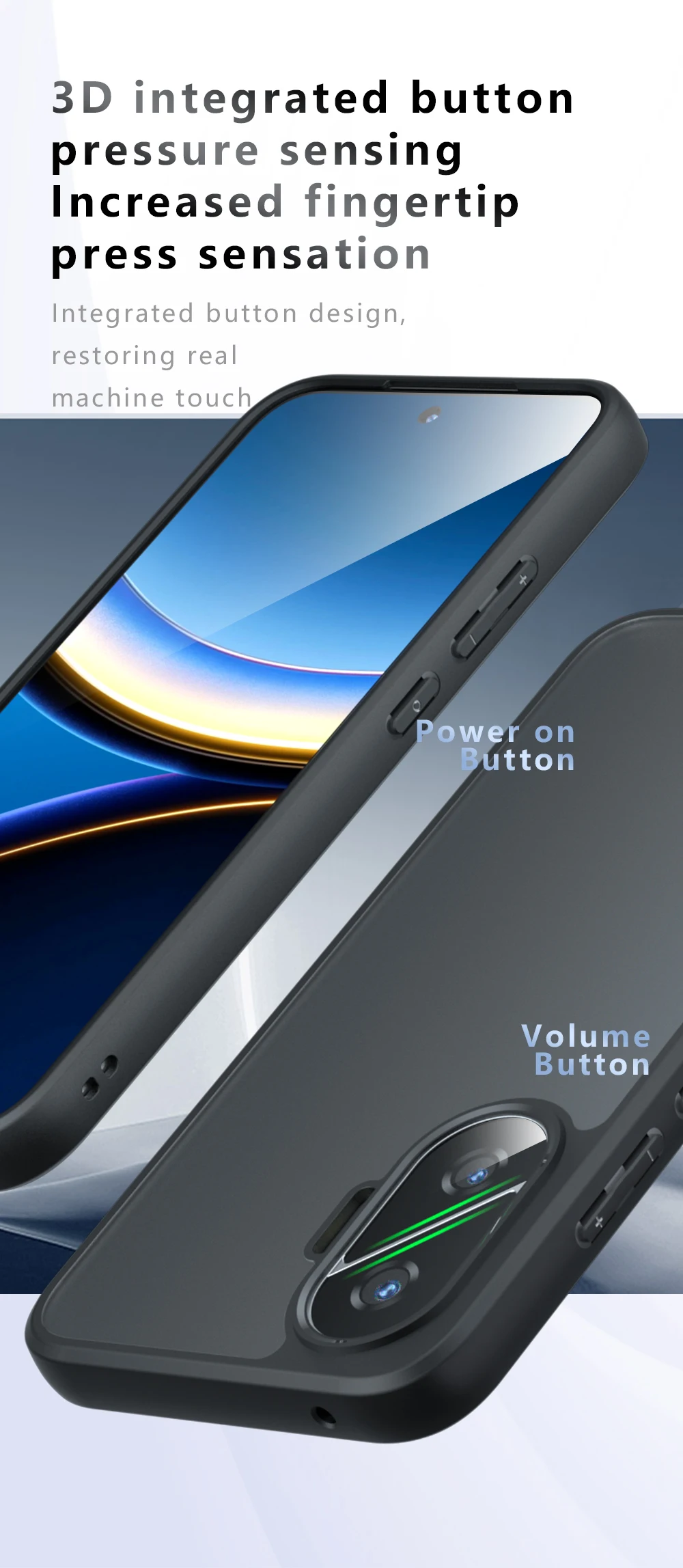 Airbag Super Protection Soft TPU+PC Clear Matte Back Cover For Xiaomi Poco F7 PocoF7 5G Phone Case