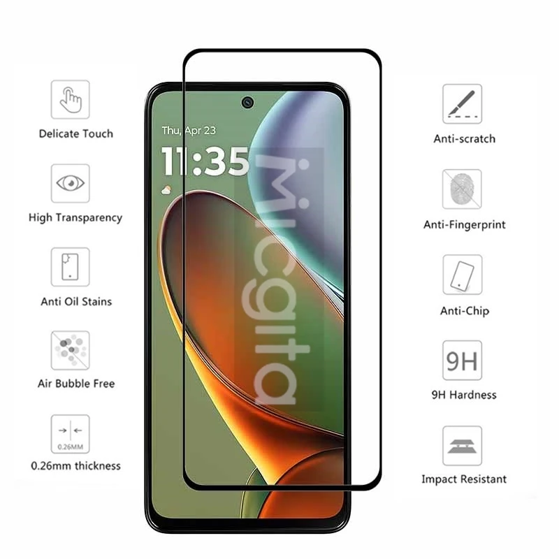 Full Cover For Moto G15 Power G15 Screen protector Front Tempered glass film 9H Anti-Scratch 4/3/2/1PCS