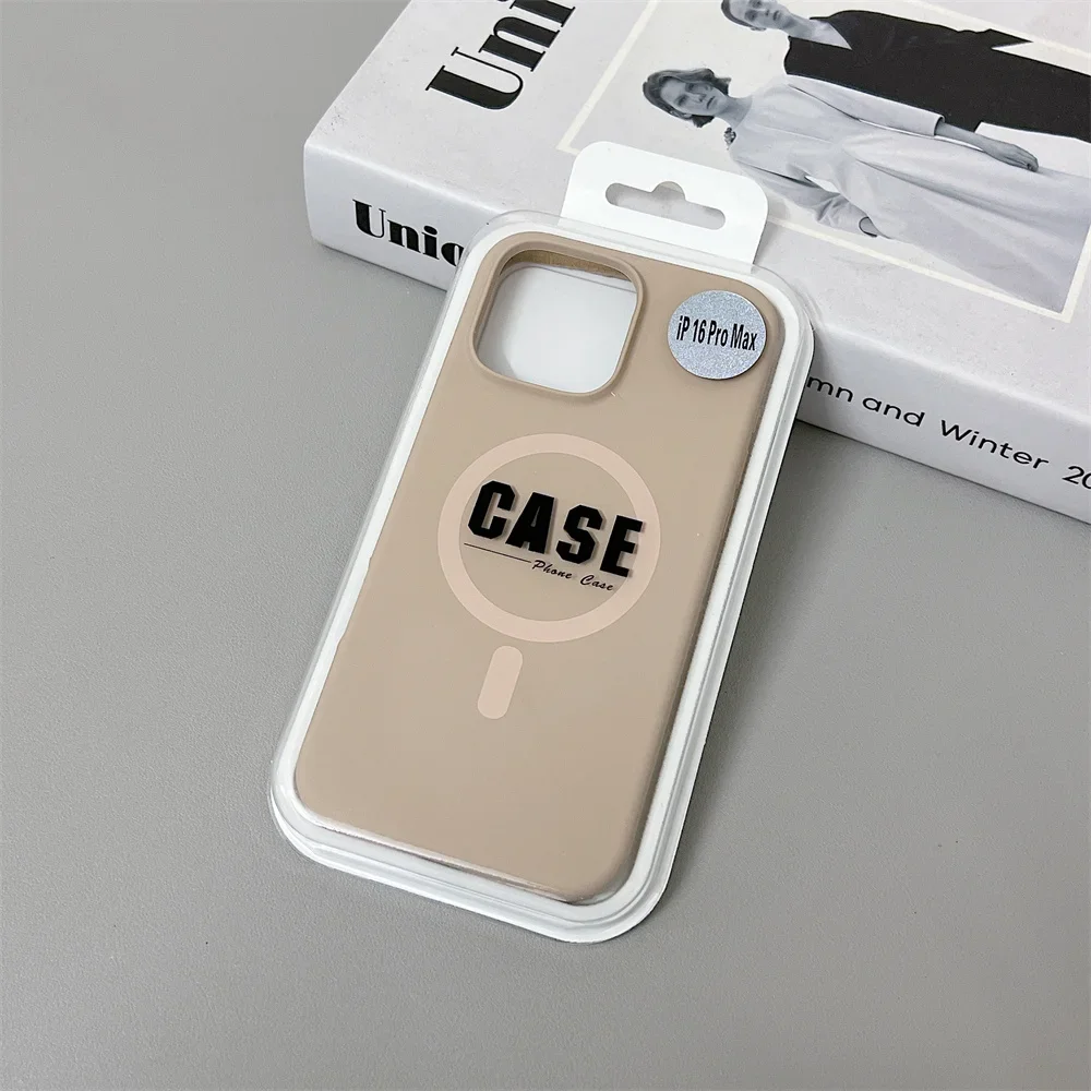 Official Same Original Liquid Silicone Phone Case for iPhone 16 15 14 13 12 Pro Max for Magsafe Wireless Charging Magnetic Cover
