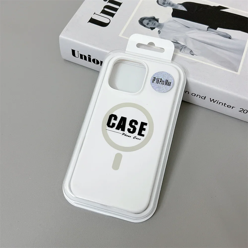 Official Same Original Liquid Silicone Phone Case for iPhone 16 15 14 13 12 Pro Max for Magsafe Wireless Charging Magnetic Cover