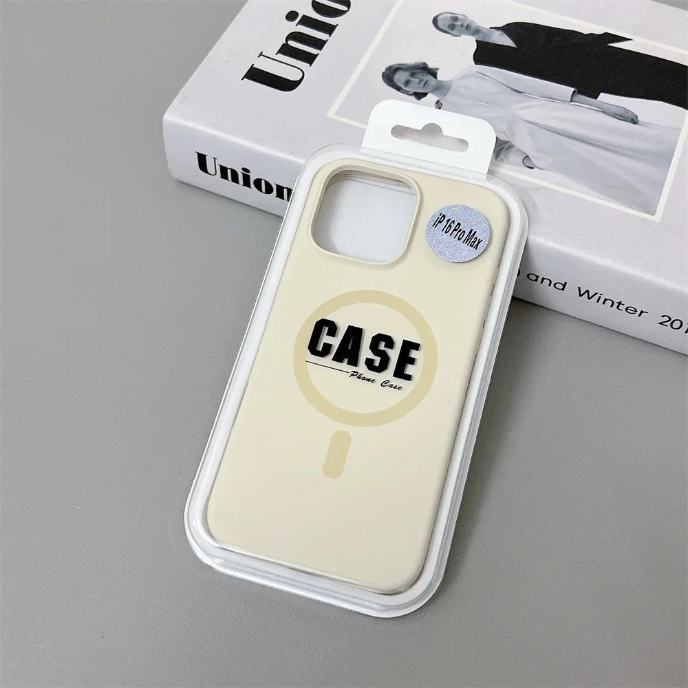 Official Same Original Liquid Silicone Phone Case for iPhone 16 15 14 13 12 Pro Max for Magsafe Wireless Charging Magnetic Cover