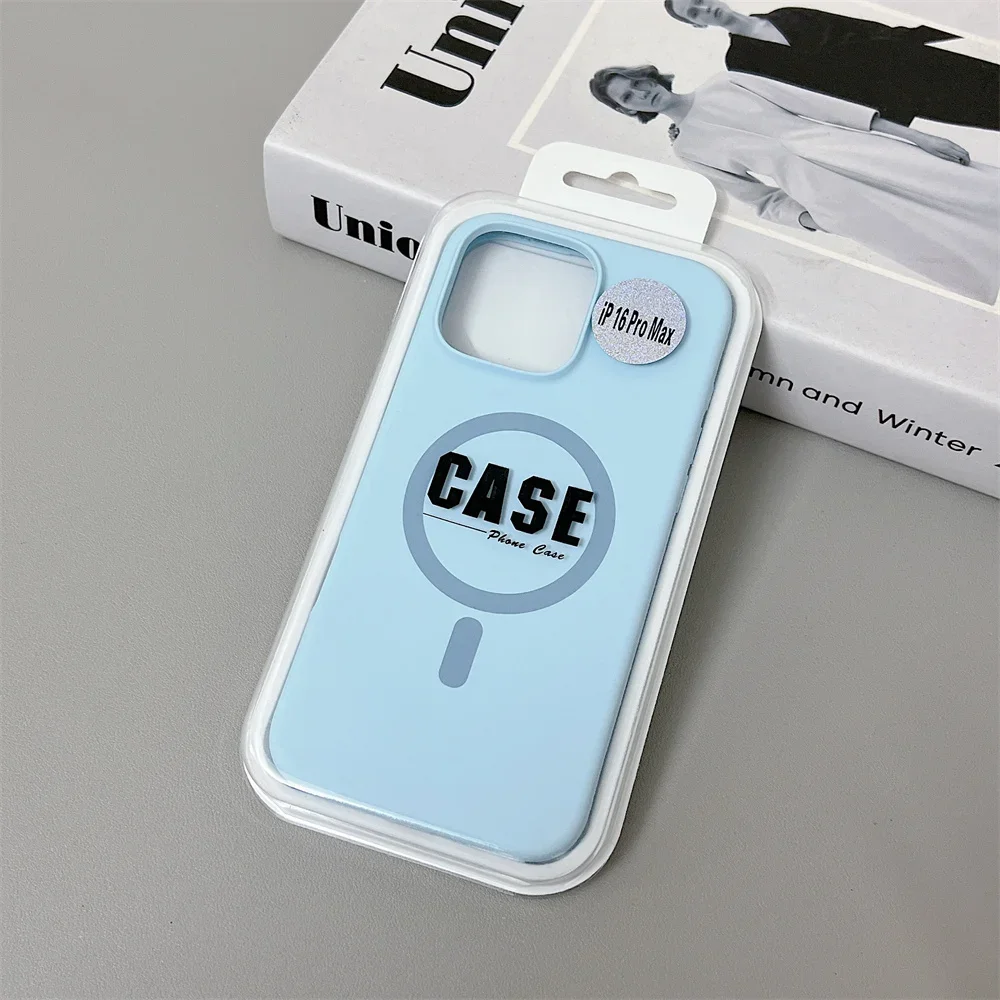 Official Same Original Liquid Silicone Phone Case for iPhone 16 15 14 13 12 Pro Max for Magsafe Wireless Charging Magnetic Cover