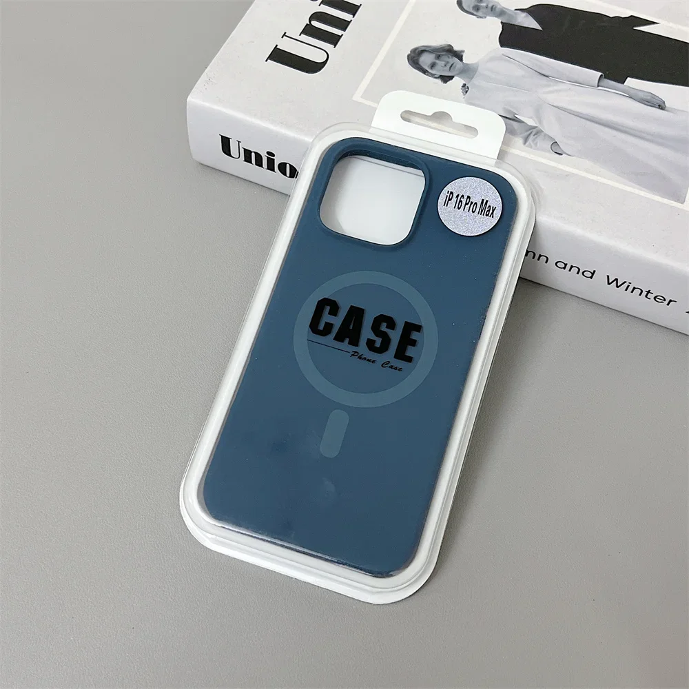 Official Same Original Liquid Silicone Phone Case for iPhone 16 15 14 13 12 Pro Max for Magsafe Wireless Charging Magnetic Cover
