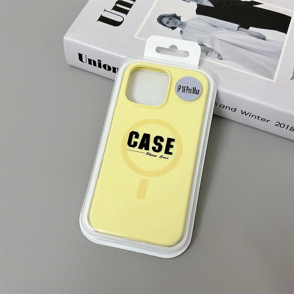 Official Same Original Liquid Silicone Phone Case for iPhone 16 15 14 13 12 Pro Max for Magsafe Wireless Charging Magnetic Cover