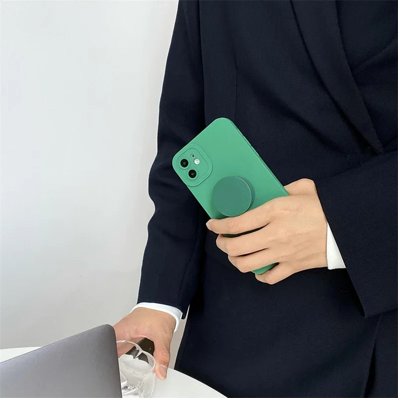 1/2/4Pcs Round Solid Color Foldable Finger Ring Solid Grip Toks Phone Holder for Samsung Support Socket Pocket Grip Tok Bracket