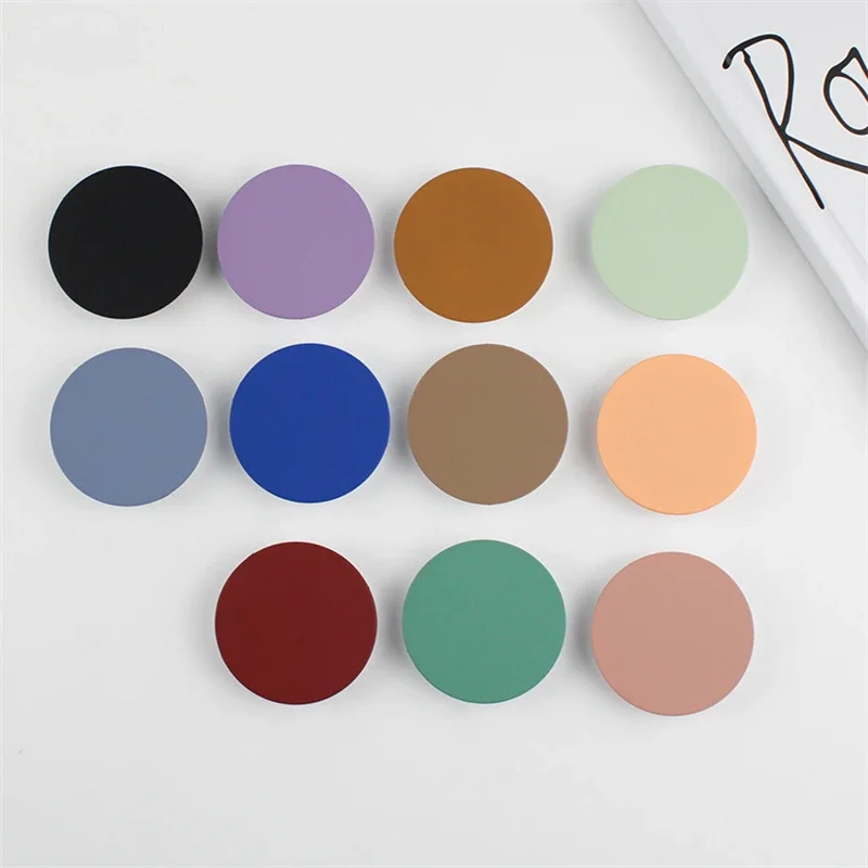 1/2/4Pcs Round Solid Color Foldable Finger Ring Solid Grip Toks Phone Holder for Samsung Support Socket Pocket Grip Tok Bracket