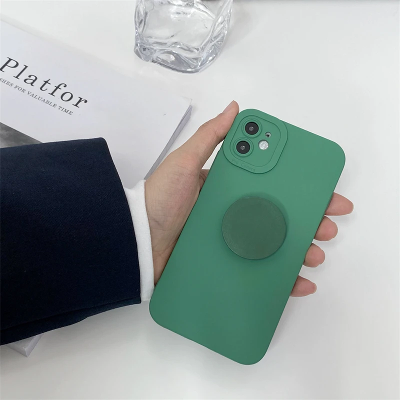 1/2/4Pcs Round Solid Color Foldable Finger Ring Solid Grip Toks Phone Holder for Samsung Support Socket Pocket Grip Tok Bracket