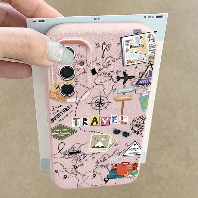 Air Line Travel Label Case For Samsung Galaxy S24 S25 Ultra S23 S22 Plus S21 FE A15 A16 A25 A26 A34 A35 A36 A54 A55 A56 5G Capa