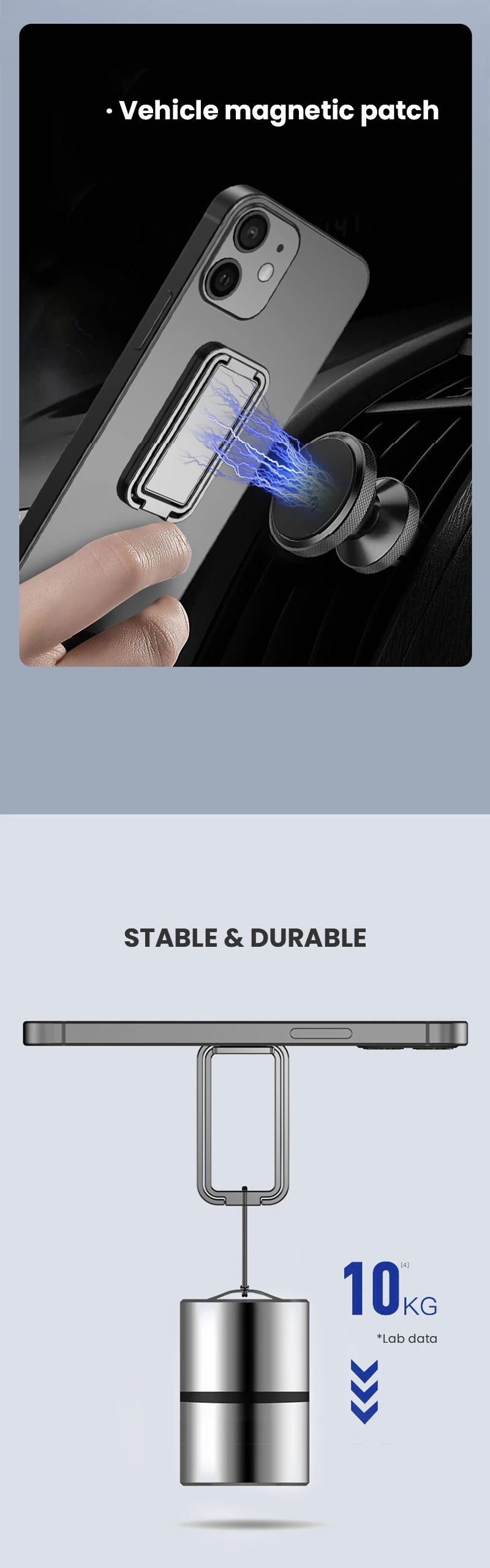 Phone Ring Holder for iPhone Pro Xiaomi Finger Kickstand 360 Degree Rotation Metal Cell Phone Ring Grip Foldable Cellphone Stand