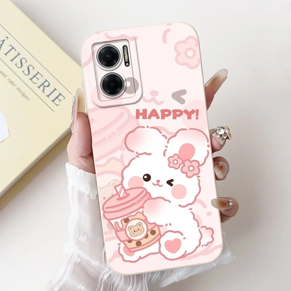 For Xiaomi Redmi 10 5G Elegant Sunflower Tulip Printed Phone Case For Redmi Note 11E Redmi10 5G Soft Silicone Shockproof Cases