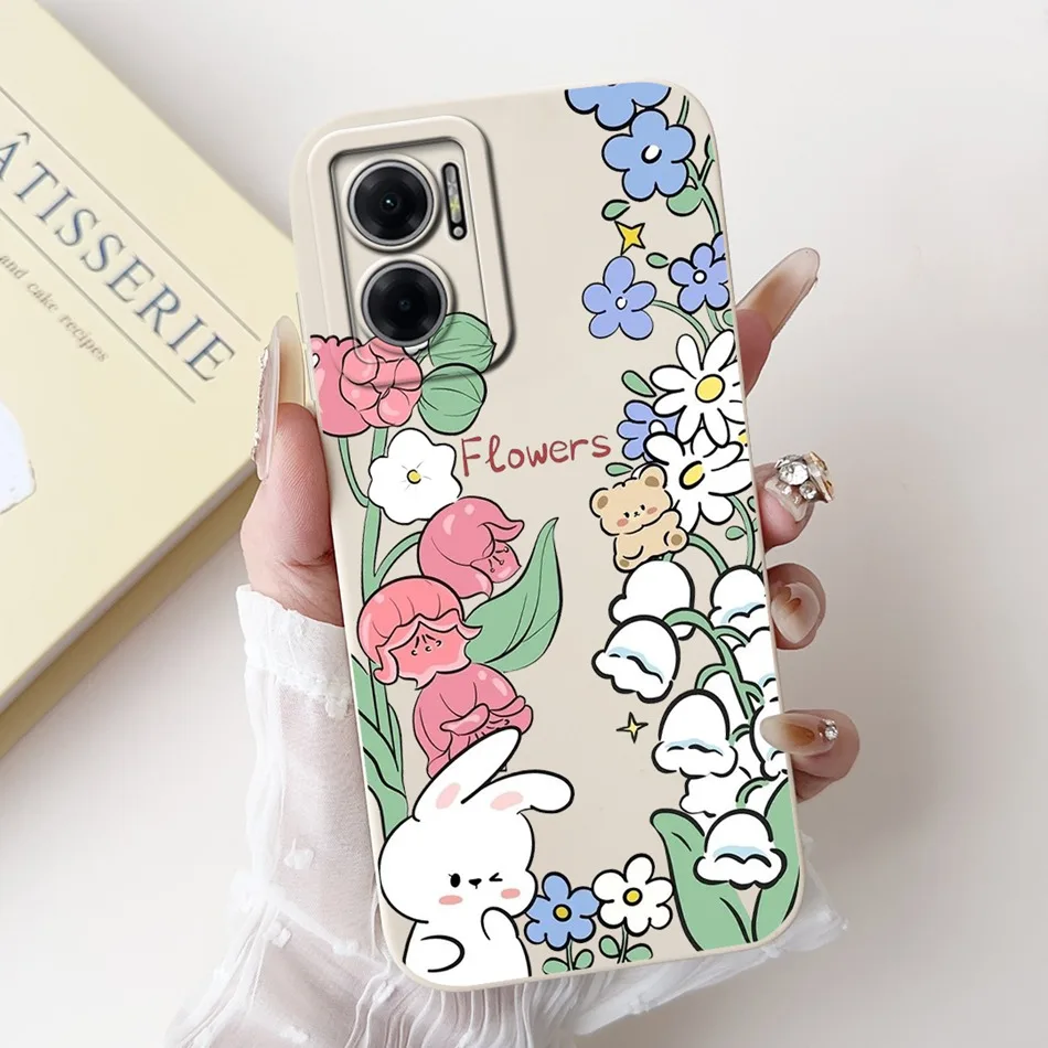 For Xiaomi Redmi 10 5G Elegant Sunflower Tulip Printed Phone Case For Redmi Note 11E Redmi10 5G Soft Silicone Shockproof Cases