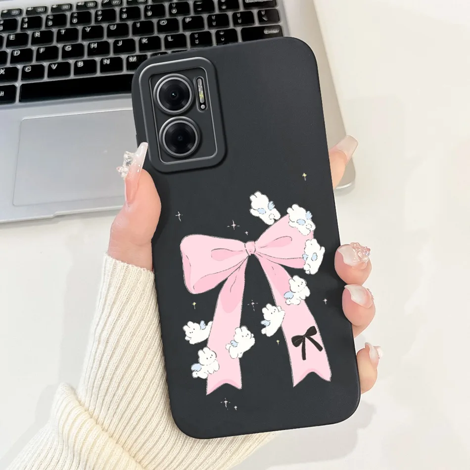 For Xiaomi Redmi 10 5G Elegant Sunflower Tulip Printed Phone Case For Redmi Note 11E Redmi10 5G Soft Silicone Shockproof Cases