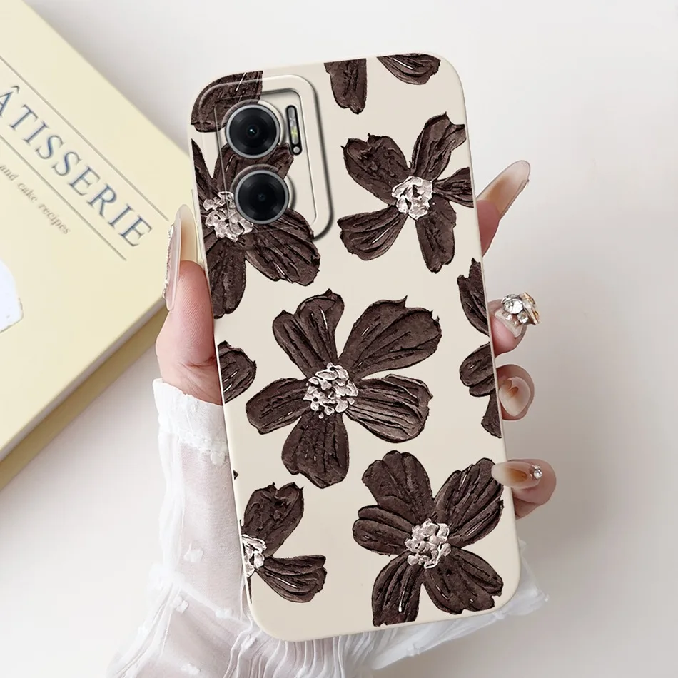 For Xiaomi Redmi 10 5G Elegant Sunflower Tulip Printed Phone Case For Redmi Note 11E Redmi10 5G Soft Silicone Shockproof Cases