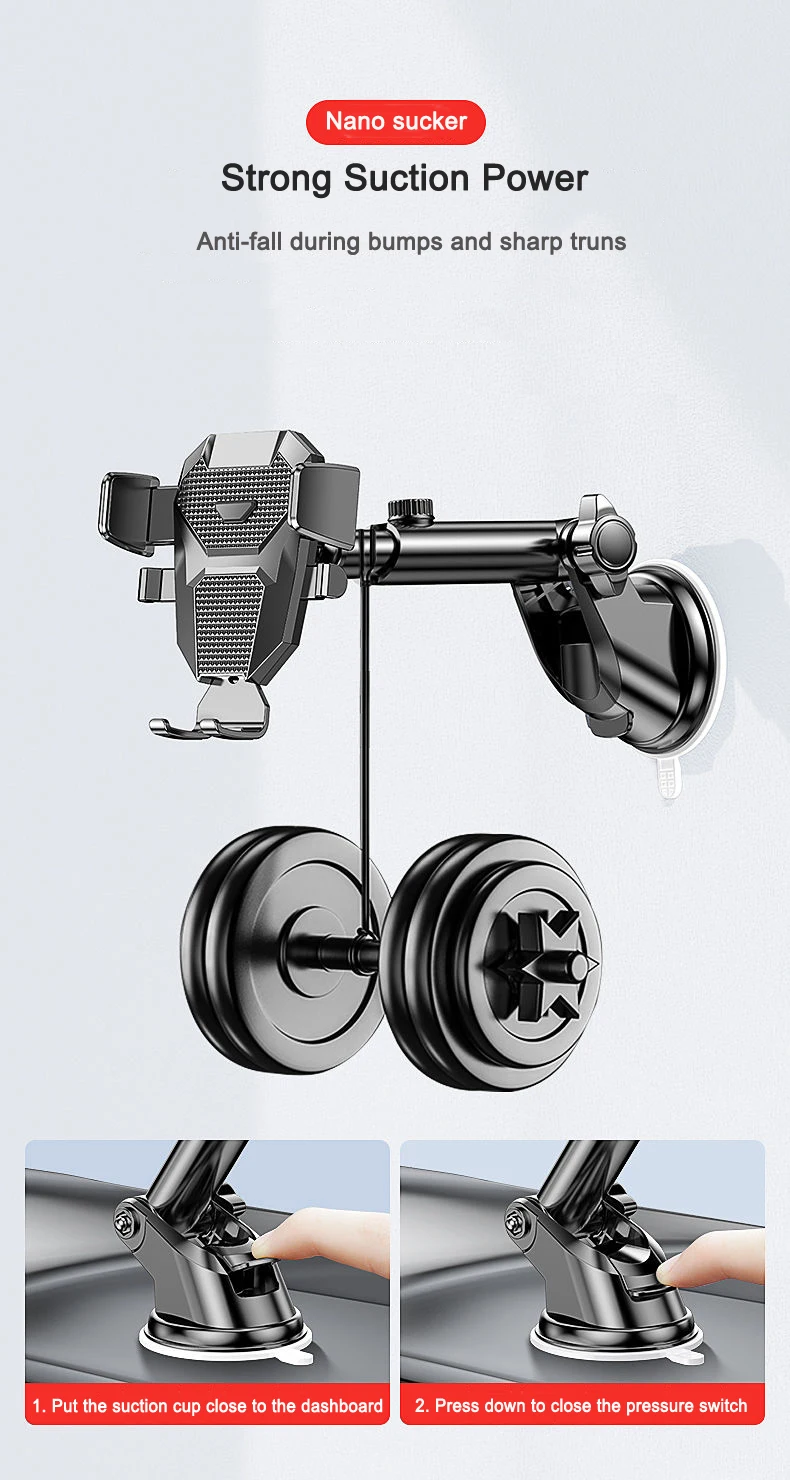 Sucker Car Phone Holder Upgrade Universal 360° Rotate Windshield Car Dashboard Mobile Cell Support Bracket for IPhone Samsung LG