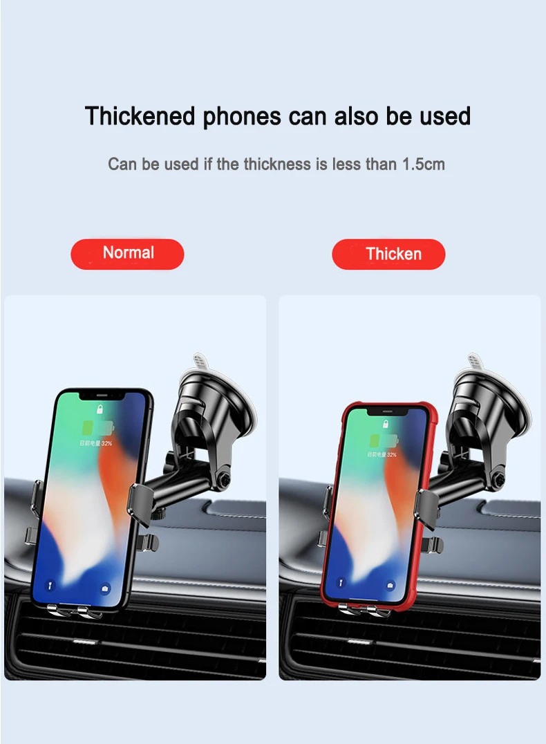 Sucker Car Phone Holder Upgrade Universal 360° Rotate Windshield Car Dashboard Mobile Cell Support Bracket for IPhone Samsung LG
