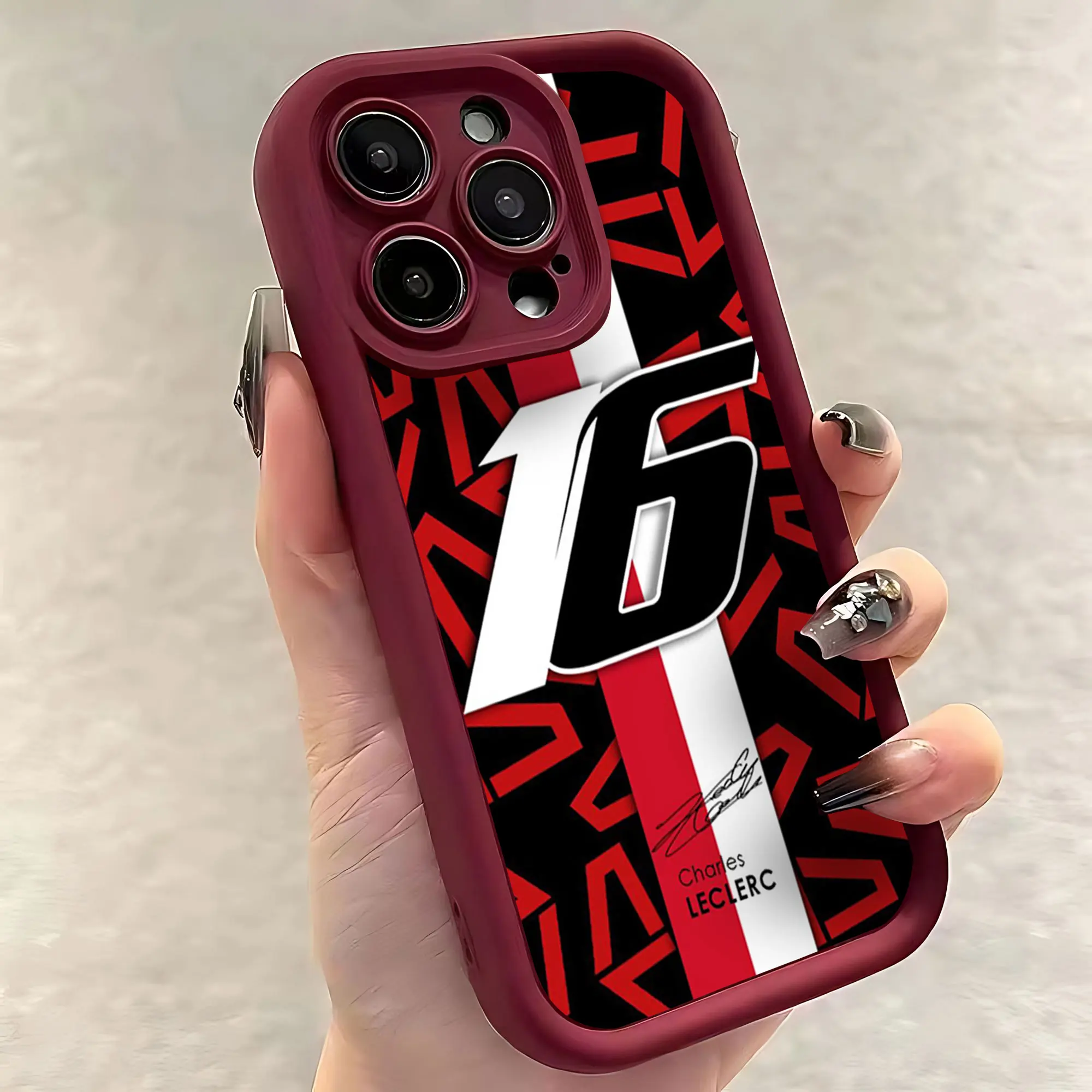 Charles Leclerc 16 F1 Phone Case for iPhone 16e 16 15 14 13 12 11 Pro Max Mini XR XS X 7 8 6 6s Plus Soft TPU Back Cover