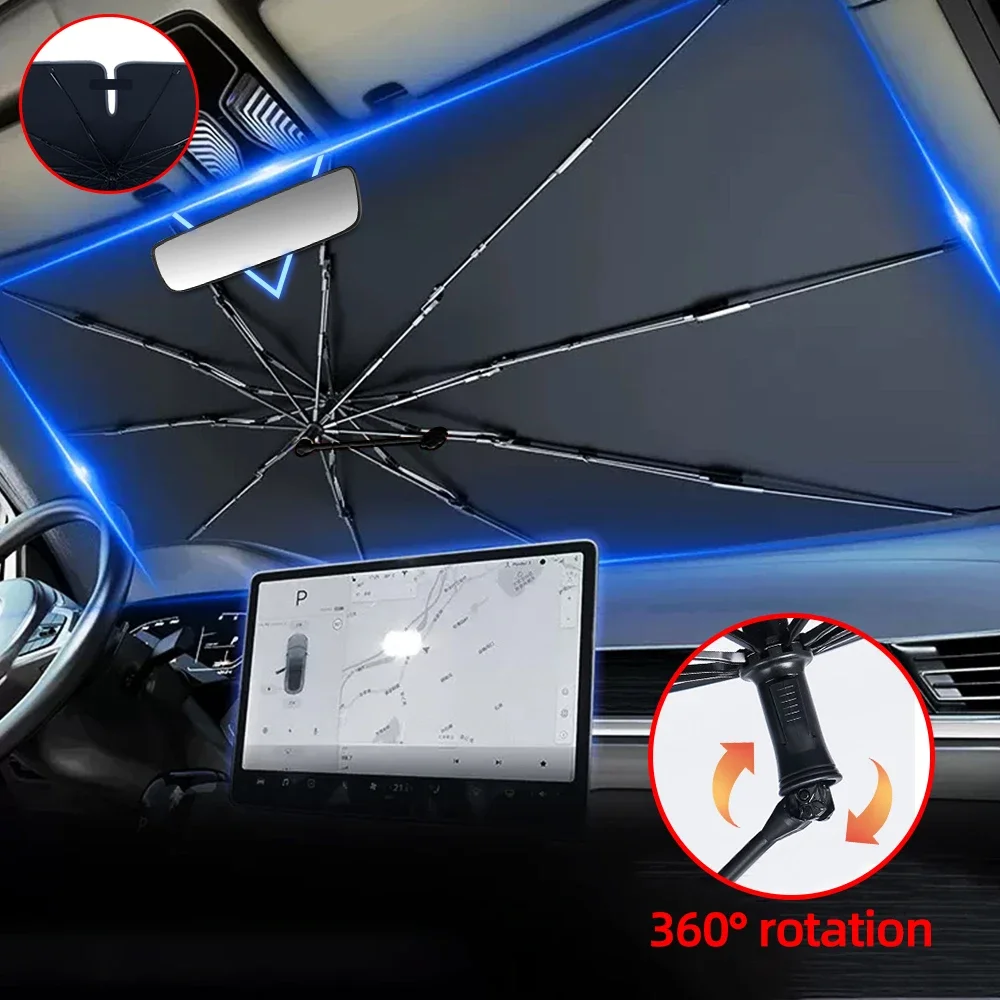 Upgraded Car Sunshade Umbrella Car Front Window Sunshade Cover Car Sunshade Cover Car Windshield Protection Auto Accessories