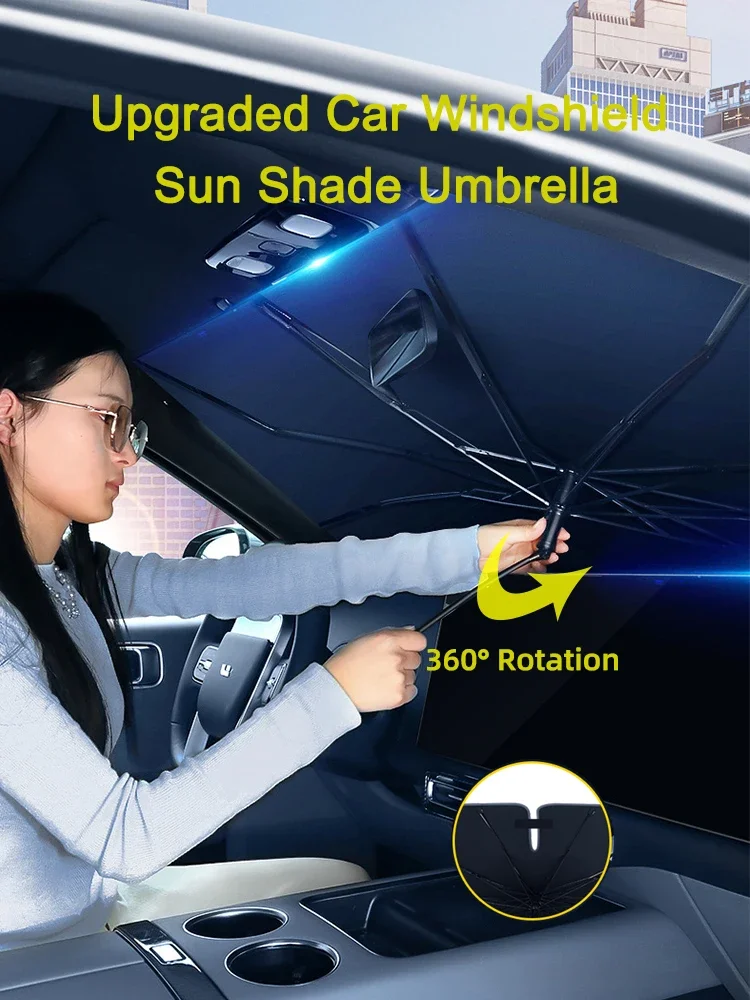 Upgraded Car Sunshade Umbrella Car Front Window Sunshade Cover Car Sunshade Cover Car Windshield Protection Auto Accessories