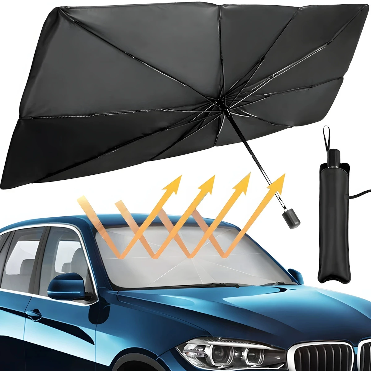Upgraded Car Sunshade Umbrella Car Front Window Sunshade Cover Car Sunshade Cover Car Windshield Protection Auto Accessories