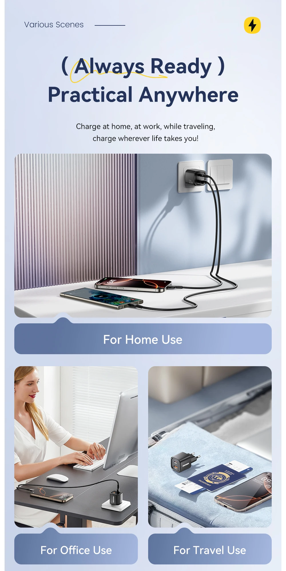 Essager 20W USB C Charger Portable Type C Charger Support PD Fast Charging For iPhone 16 15 14 13 12 11 Pro Max 8 Quick Charger