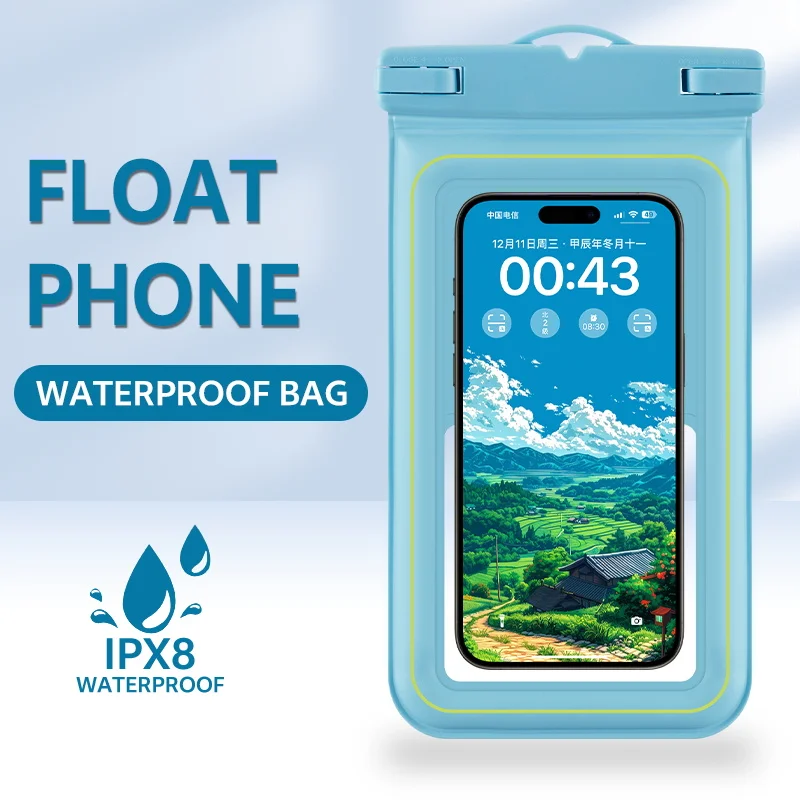 Waterproof Phone Pouch,Universal Waterproof Phone Case Dry Bag with Lanyard For iPhone Samsung Xiaomi Google Up to 7.0 inch
