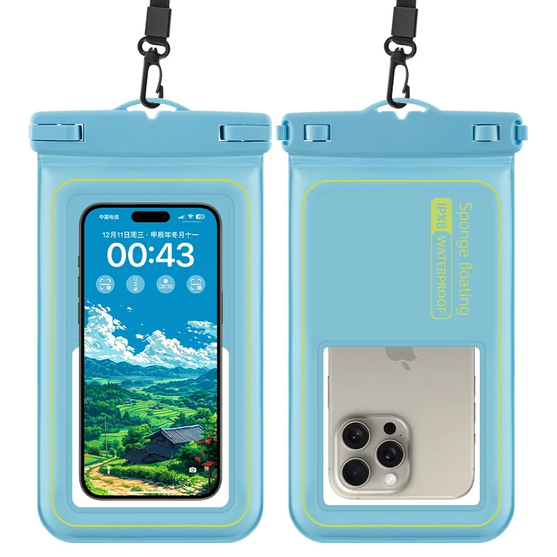 Waterproof Phone Pouch,Universal Waterproof Phone Case Dry Bag with Lanyard For iPhone Samsung Xiaomi Google Up to 7.0 inch