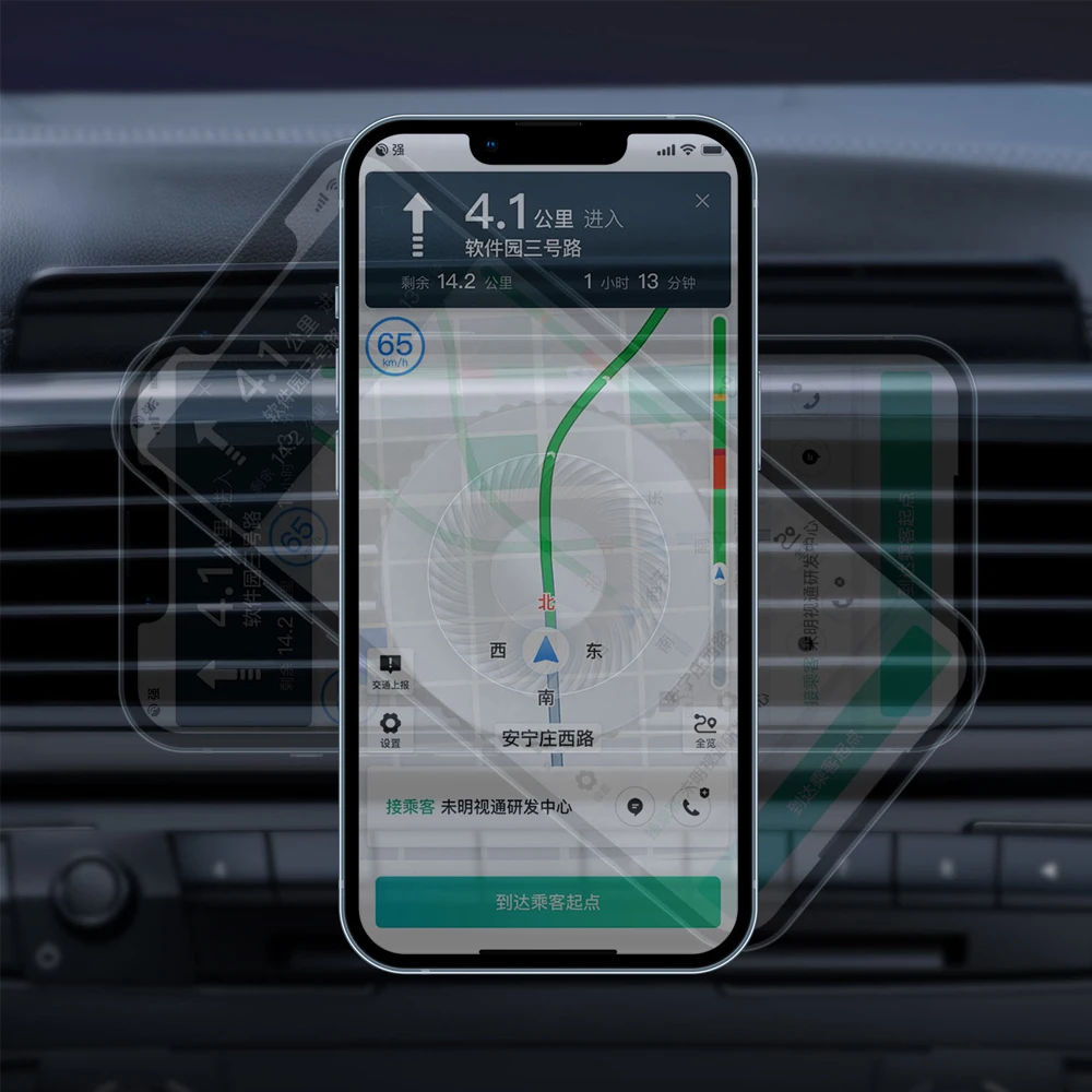 For Magsafe Car Mount Magnetic Car Air Vent Clip Cell Phone Holder 360° Rotation Magnet Car Phone Stand for iPhone Xiaomi Huawei