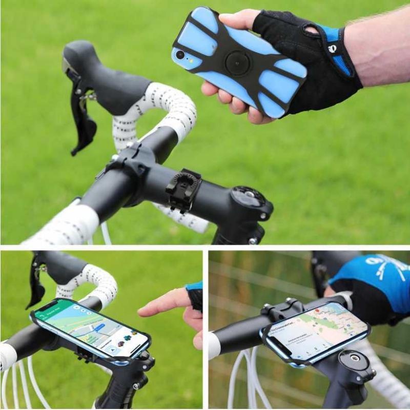 360° Removable Bicycle Phone Holder Black Universal Motorcycle Mobile Phone Rack Bike Handlebar Stand Brackets