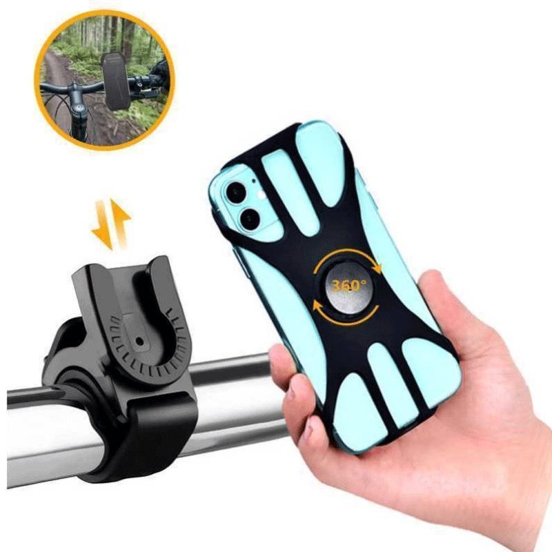 360° Removable Bicycle Phone Holder Black Universal Motorcycle Mobile Phone Rack Bike Handlebar Stand Brackets