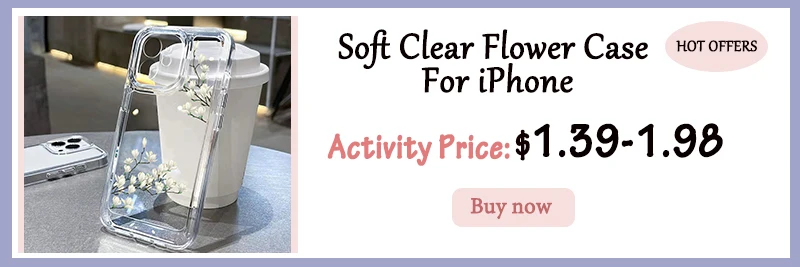 Flower Phone Case For iPhone 13 Case iPhone 16 11 12 17 14 15 Pro Max 12 13 Mini 7 8 Plus XR XS X SE Shockproof Clear Soft Cover