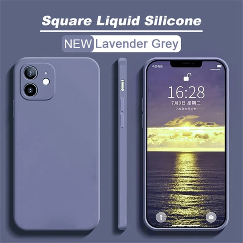 Original Liquid Silicone Case For iPhone 15 14 13 12 11 Pro Max Mini X XR XS 7 8 Plus SE 2020 Shockproof Soft Phone Case Etui