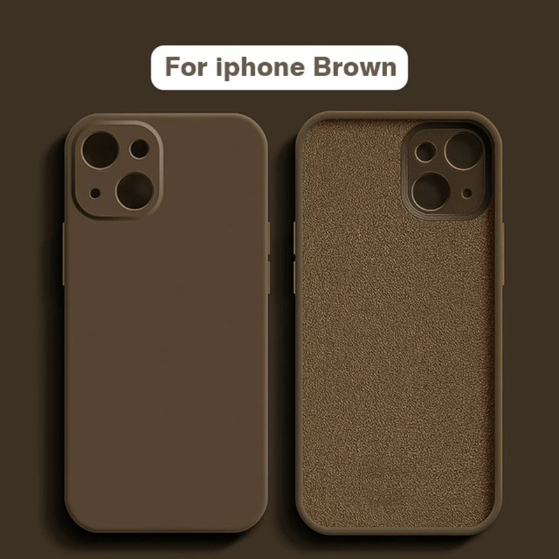 Original Liquid Silicone Case For iPhone 15 14 13 12 11 Pro Max Mini X XR XS 7 8 Plus SE 2020 Shockproof Soft Phone Case Etui