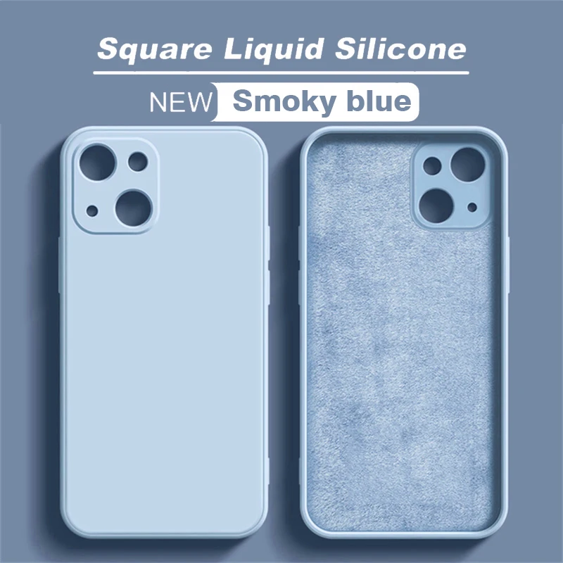 Original Liquid Silicone Case For iPhone 15 14 13 12 11 Pro Max Mini X XR XS 7 8 Plus SE 2020 Shockproof Soft Phone Case Etui