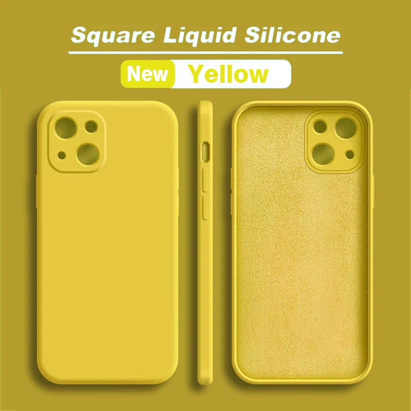 Original Liquid Silicone Case For iPhone 15 14 13 12 11 Pro Max Mini X XR XS 7 8 Plus SE 2020 Shockproof Soft Phone Case Etui