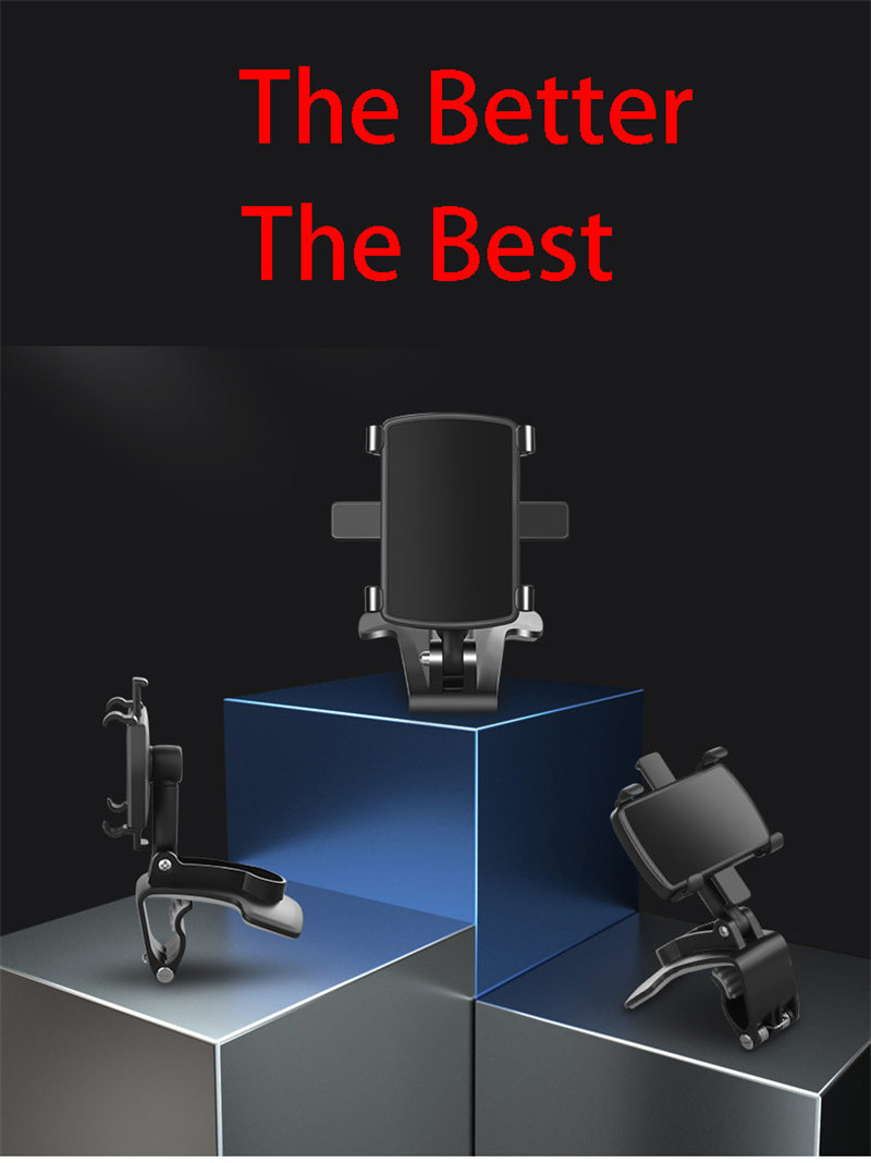 3 in 1 Car Phone Holder Dashboard Rearview Mirror Mobile Phone GPS Navigation Bracket Adjustable Auto Phone Holder For iPhone 14