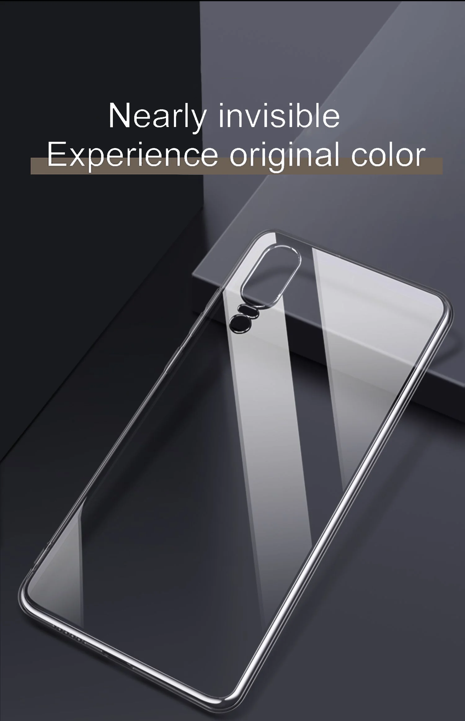Ultra thin Slim Transparent Crystal shockproof Case For Huawei P20 P30 P40 P50 Lite Pro silicone Clear Solid Color Soft TPU Case