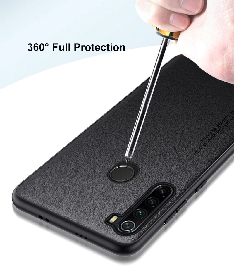 Luxury PU Leather Case For Xiaomi Redmi Note 8 8T 8 T Back Cover Matte Silicone Protection Phone Case For Redmi Note 8 Pro 8Pro