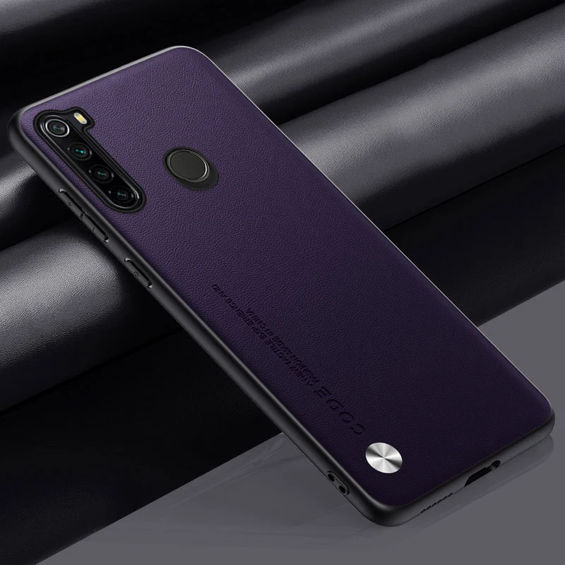 Luxury PU Leather Case For Xiaomi Redmi Note 8 8T 8 T Back Cover Matte Silicone Protection Phone Case For Redmi Note 8 Pro 8Pro