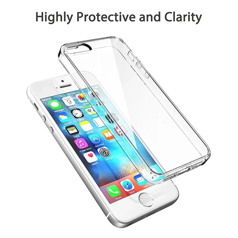 Case For iPhone SE 5S 5 TPU Silicon Durable Clear Transparent Soft Case for APPLE iPhone SE 5S 5 protective Back Cover
